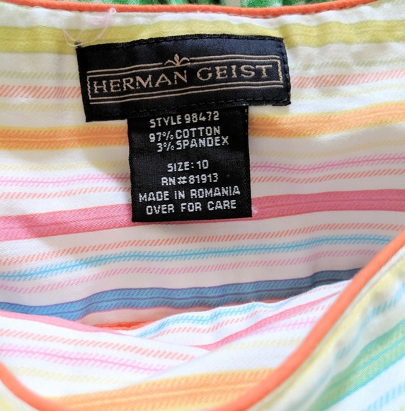 Vintage Striped Flap Mini Skirt /Skort 10 - Picture 4 of 5